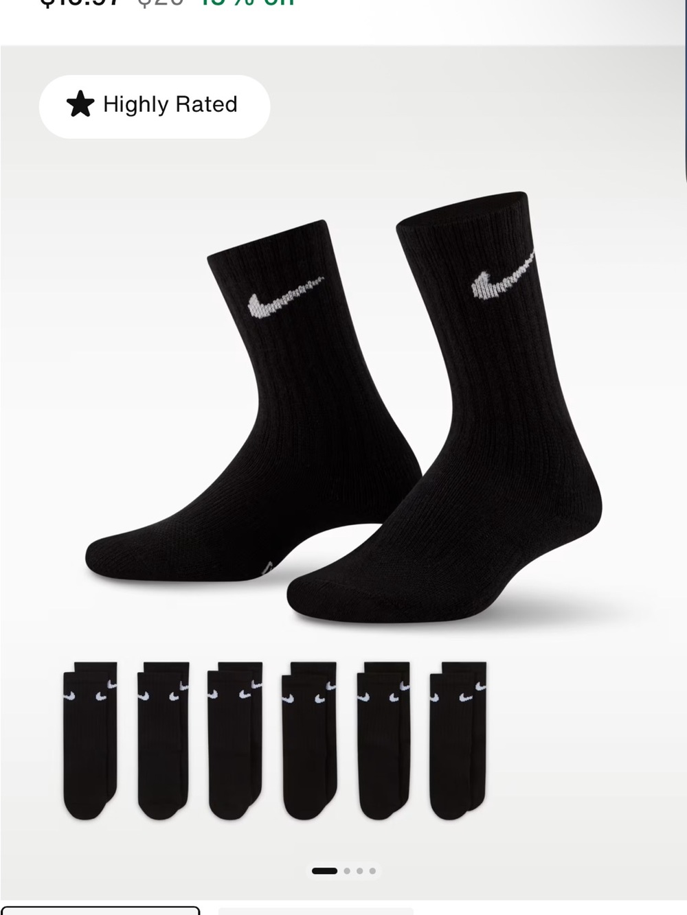 Nike Performance Basics
Kids' Dri-FIT Crew Socks (12 Pairs)